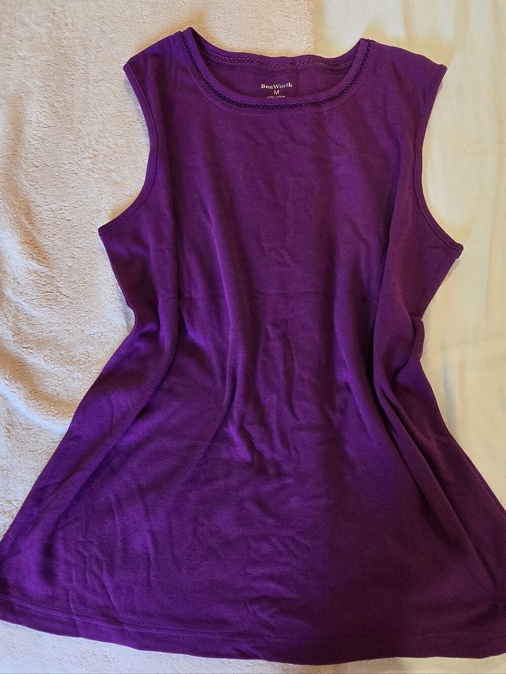 BonWorth Women's Purple Scoop Neck Tank Top